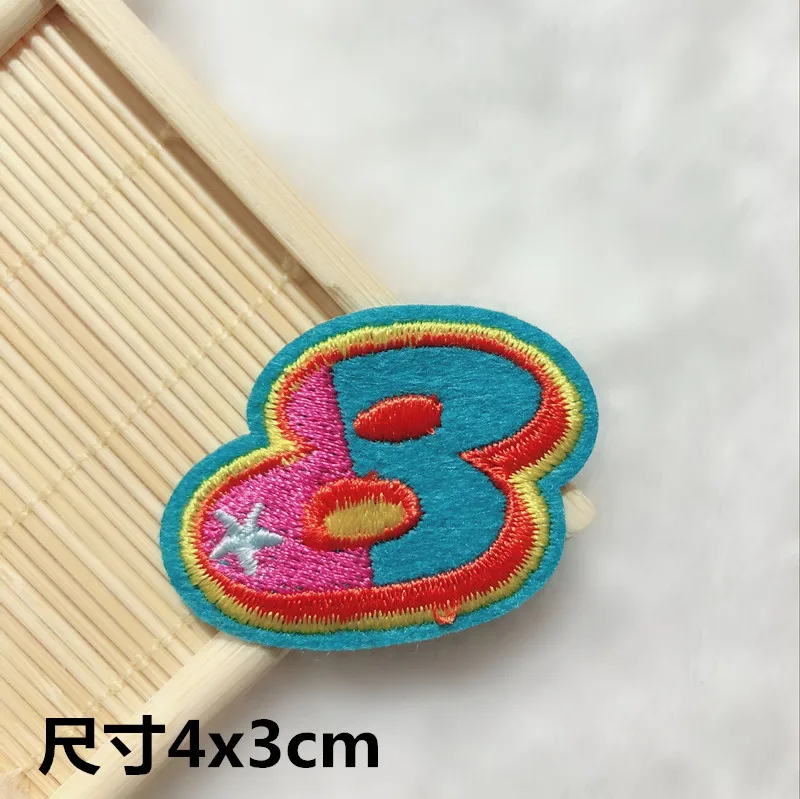 cute numbers patches for kids clothes 8