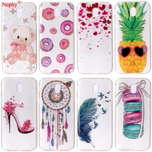 Nephy silicona suave clara funda para Samsung Galaxy A8 Plus 2018 A3 A5 J3 J5 J7 2015 de 2016, 2017 J7 Neo Nxt a cubierta