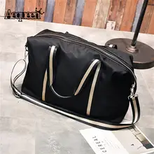 Черная Большая вместительная мужская дорожная сумка, Женская водонепроницаемая нейлоновая сумка для ручной клади, многофункциональные дорожные сумки для путешествий, упаковочные кубики