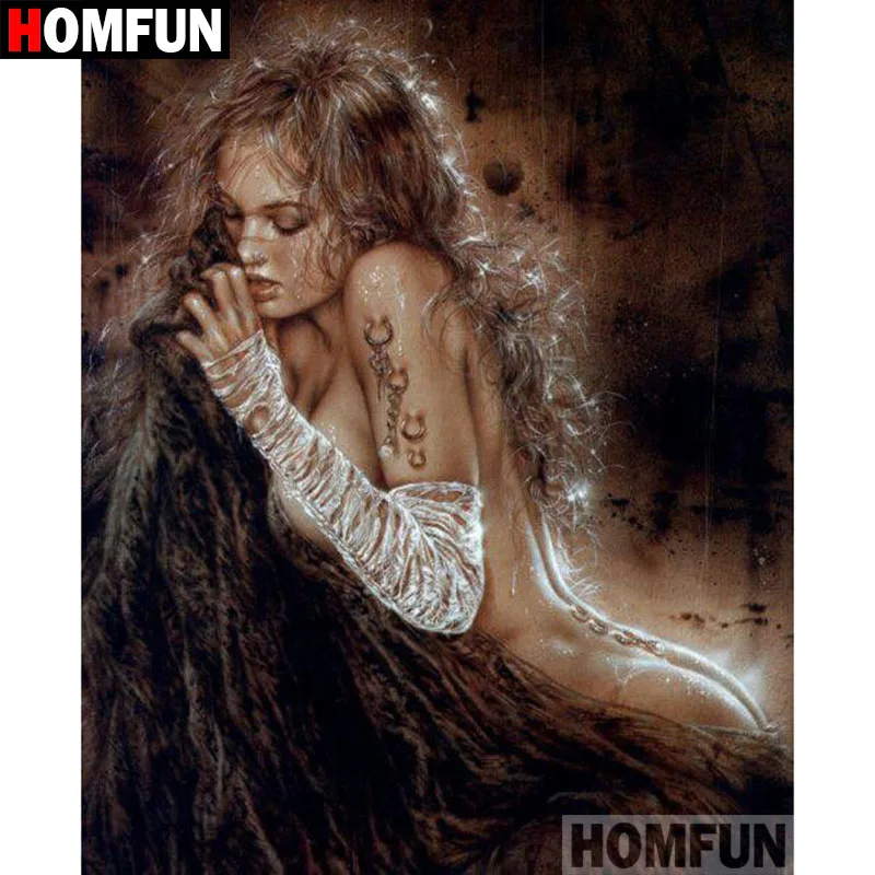 Алмазная 5D картина сделай сам HOMFUN полноразмерная/круглая вышивка сексуальная
