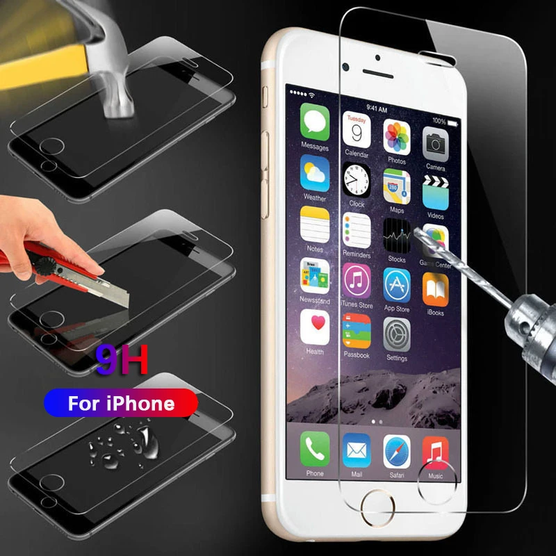 Защитное закаленное стекло для iphone 6 7 5 s se 6s 8 plus XS max XR очки apple x защитная крышка