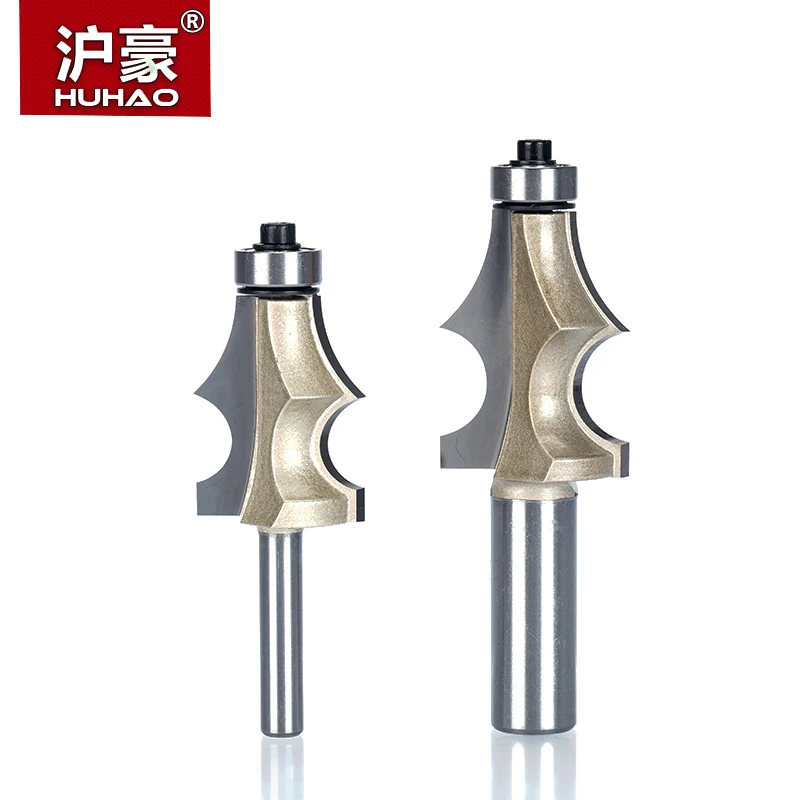 

HUHAO 1pcs 1/2" 1/4" Shank Router Bits for Wood Drawing Line bit With Bearing Woodworking Tools two Flute endmill milling cutter