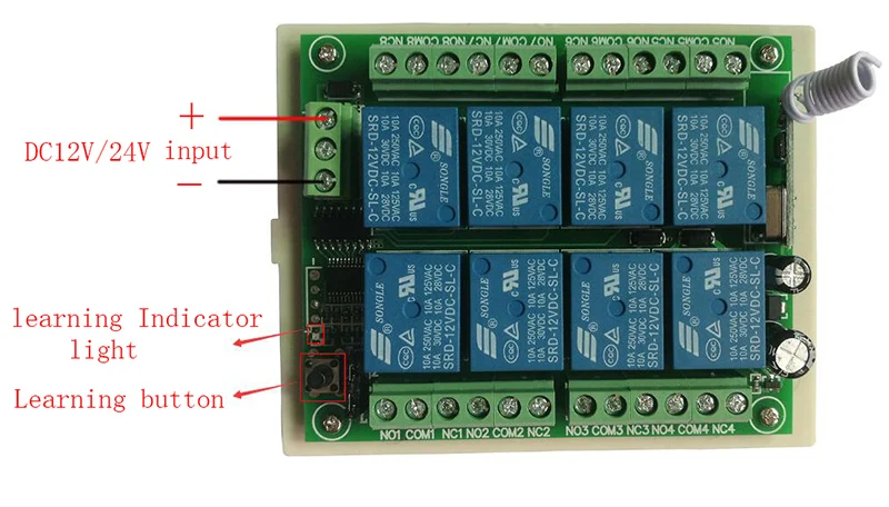 DC 12 V 24 V 8 каналов 8CH RF беспроводной пульт дистанционного управления, 315/433 MHz передатчик и приемник/двери гаража/лампа