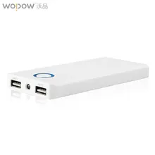 WOPOW 6000mAh Ultra-thin Mobile Powerbank Dual USB Output Quick Charg External Battery Pack With LED Flashlight E6000plus
