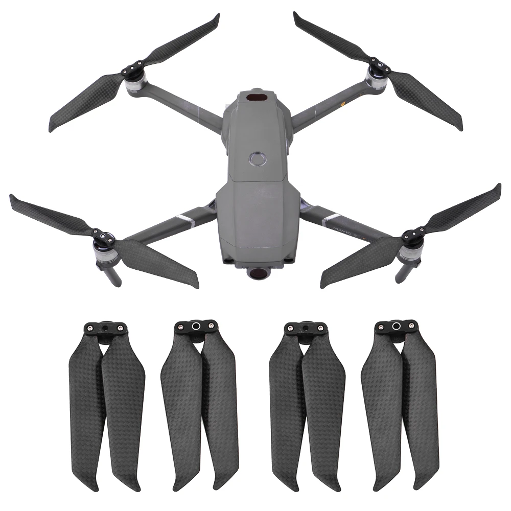 4pcs Carbon Fiber Propeller For Dji Mavic 2 Pro Zoom Drone Low Noise Blade Quick Release Props 8743 Wing Noise Reduction Fans Propeller Aliexpress