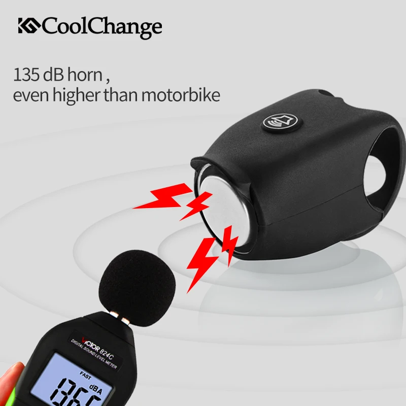 Электрический велосипедный Звонок CoolChange водонепроницаемый Вращающийся на 360