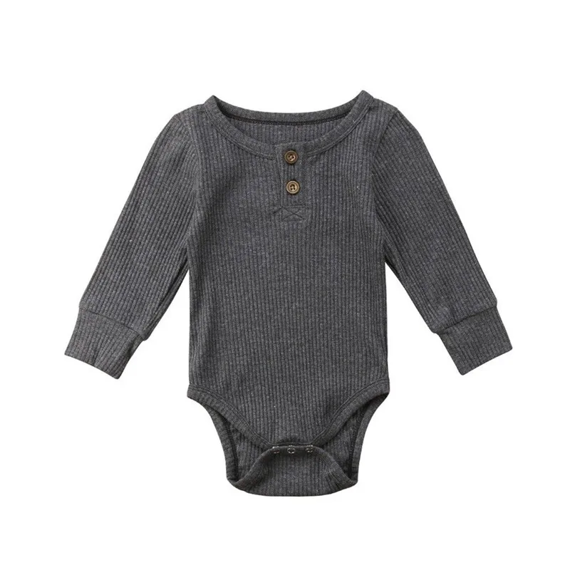 Новорожденный младенец милый хлопок с длинным рукавом унисекс Bebe мальчик