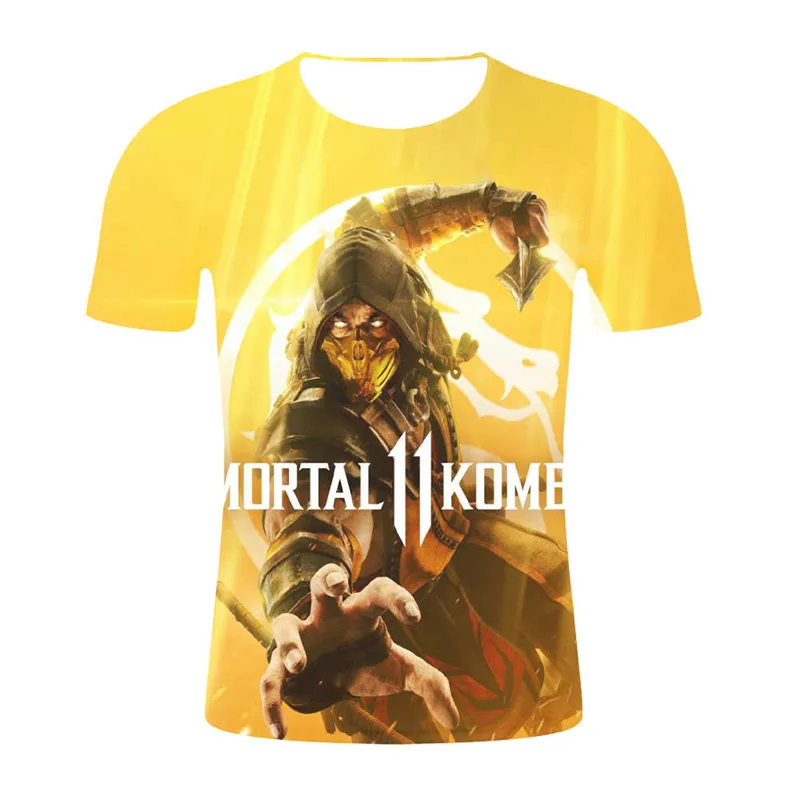Летние новые модные повседневные mmoral Kombat 11 футболки 3d принты Популярные боевые