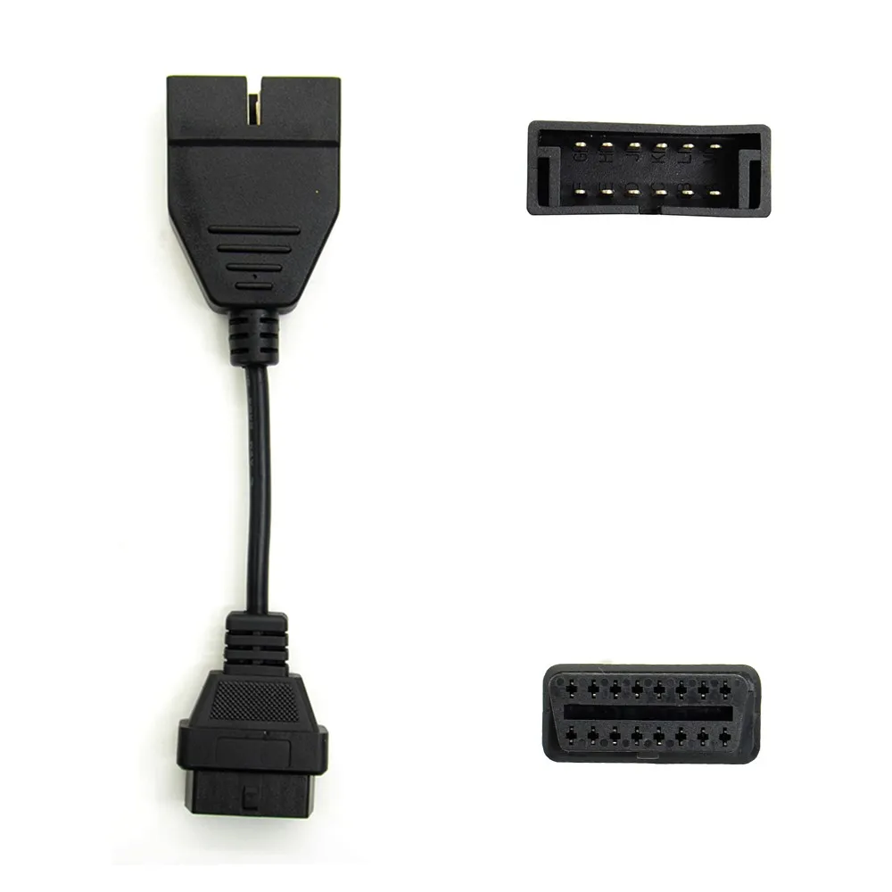 3 шт. 2017 Лучшая цена Новый OBD2 кабель 12 Pin OBD 2 разъем адаптер автомобильный