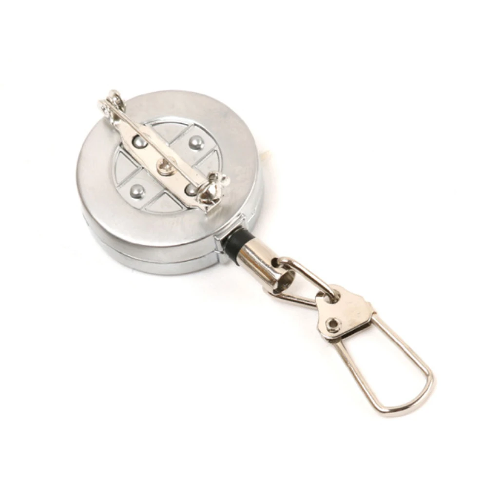 Stainless Steel Pin-on Retractor Fishing Zinger Clip Keeper Steel Wire 50cm Fishing Tackle Boxes for Ocean River Fishing