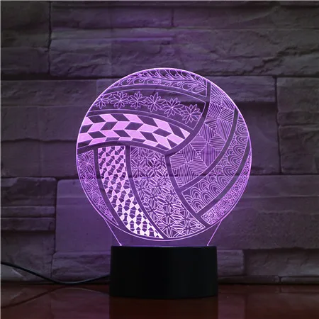 

Led Night Light Sport Volleyball Ball Shape 3d Illusion Led Table Lamp for Kids Bedroom Decorative Atmosphere Gift for Child