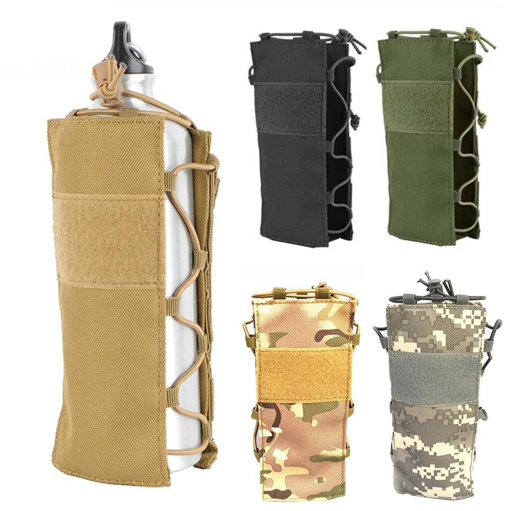 

CALOFE 1pcs Camouflage Sports Water Bottles Pouch Bag Tactical Water Bottle Pouch Military Drawstring Water Bottle Pouch Holder