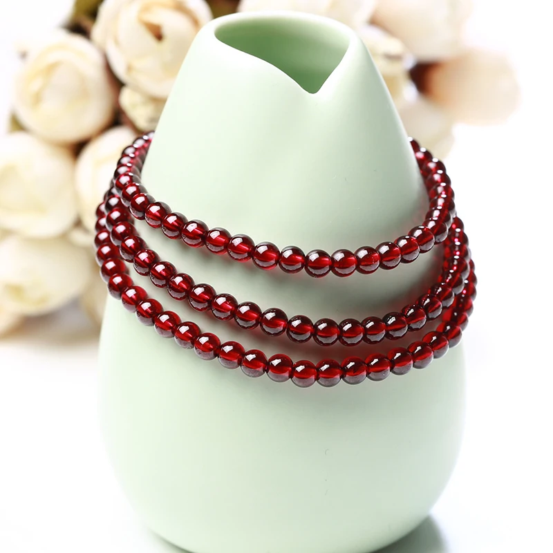 The East China Sea Edge Crystal Bracelet Woman 5A6A Alcohol Red