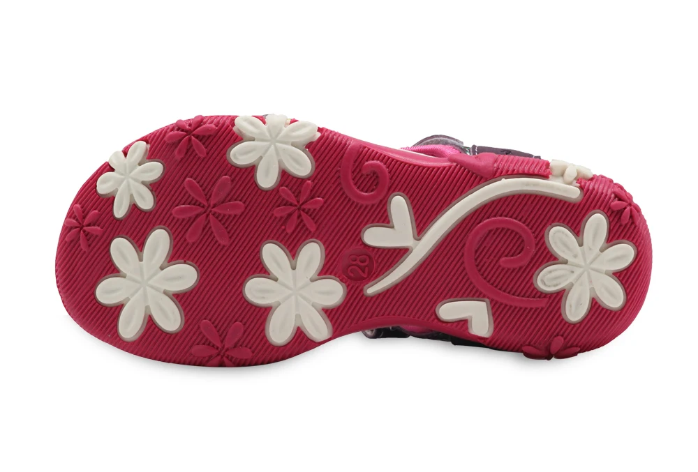 Apakowa Summer Children Shoes Girls Sport Beach Sandals with Arch Support Kids Hook-and-Loop Sandals for Girls EU Size 21-32
