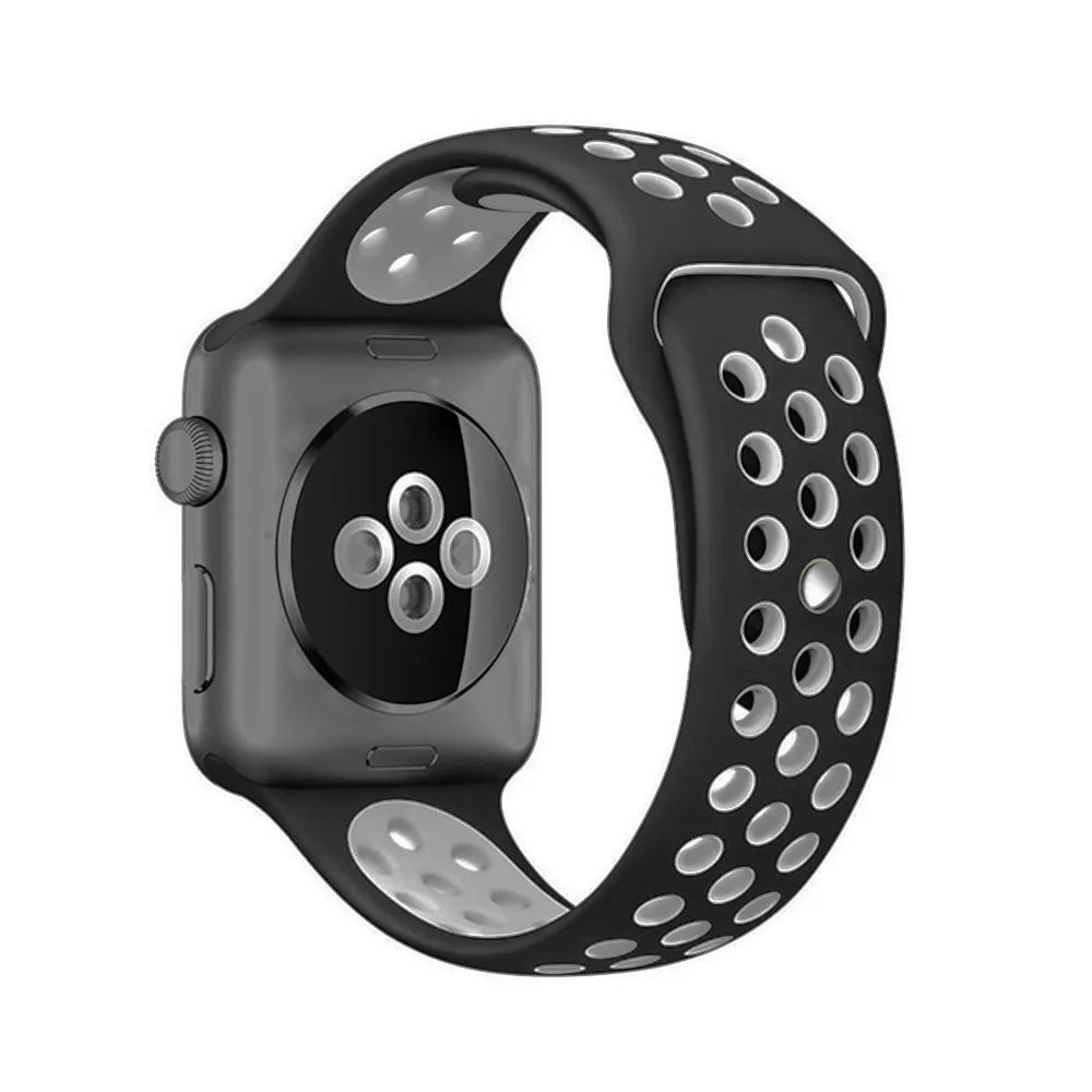 Ремешок для Apple Watch 38 мм 42 мм iWatch 4 группа 44 мм 40 мм спортивный силиконовый ремень браслет correa Apple watch 4 3 2 1 Аксессуары