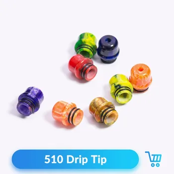 

Quartz Banger 2pcs Drip Tip 510 Drip Tip Resin Colorful for RDA RTA Atomizer Tank Vape Accessories Electronic Cigarettes Tips