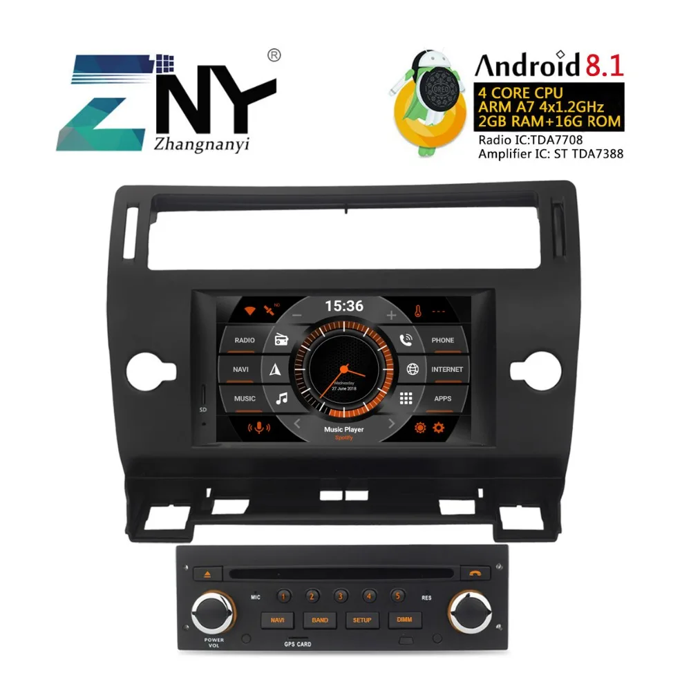 7 &quotHD Android 8 1 Автомобильный DVD Радио для Citroen C4 C Triomphe Quatre 2004 2005 2006 2007 2008 2009 gps Navi Wi Fi и