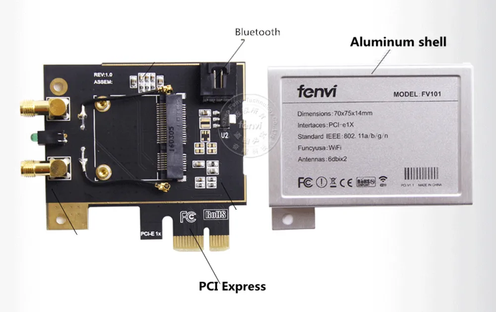 Беспроводной мини PCI-E карты для рабочего стола PCI-E адаптер конвертер для Intel Broadcom Половина размера WiFi сетевой карты Intel 7260 6300 6200