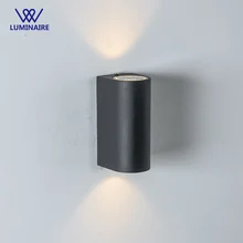 VW 10 Вт Светодиодный Уличный настенный светильник алюминиевый водонепроницаемый настенный светильник для садового декора цилиндрический светильник-бра светильник для крыльца черный