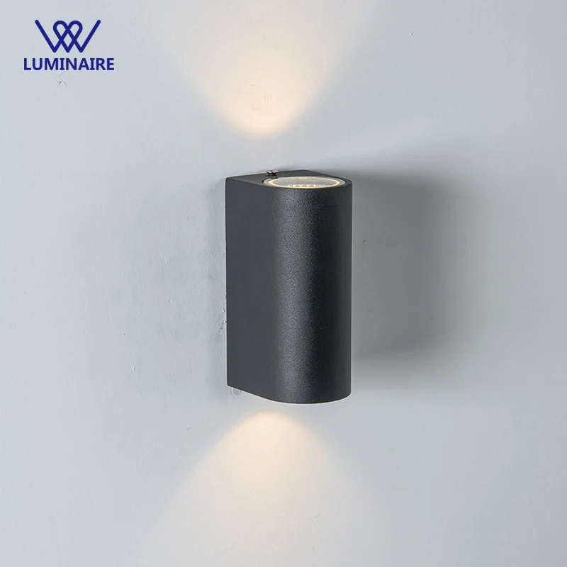 VW 10W LED outdoor wall lamp aluminium waterproof light for garden decor cylinder sconce fixture porch in black | Лампы и освещение