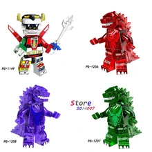 Single The God of War King Kong Movie Series Voltron Team Godmars Godzilla figure building blocks model bricks toys for children