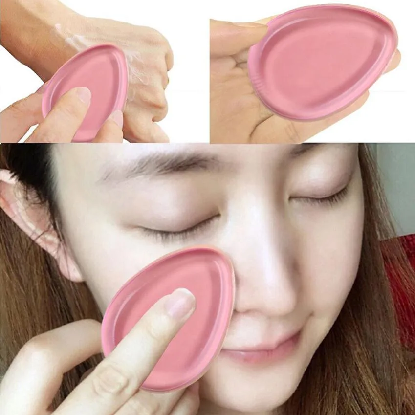 

2PCS Makeup Foundation Blender Sponge Puff Silicone Sponges Make up Puff For Facial Exfoliating Pad Esponja Desmaquillante