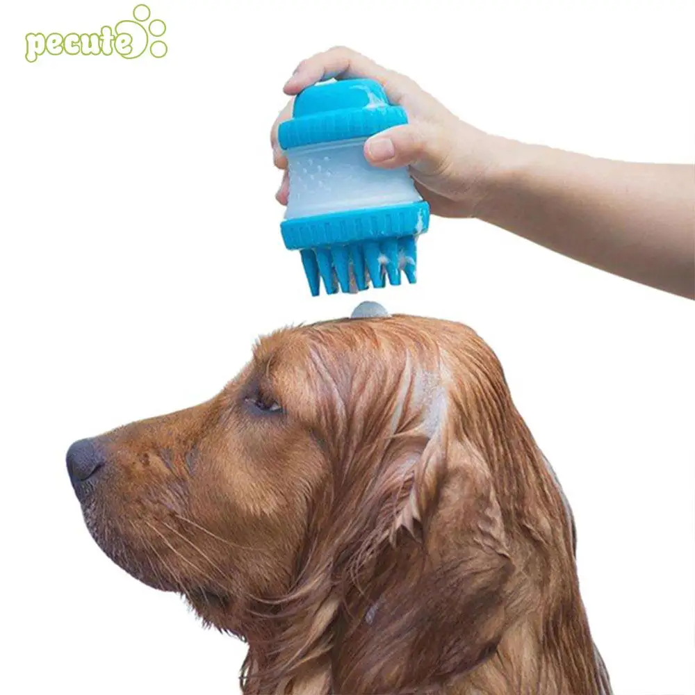 3 Colors Durable Dog Brush Pet Bath Brush Bubble Pet Cleaning Massage