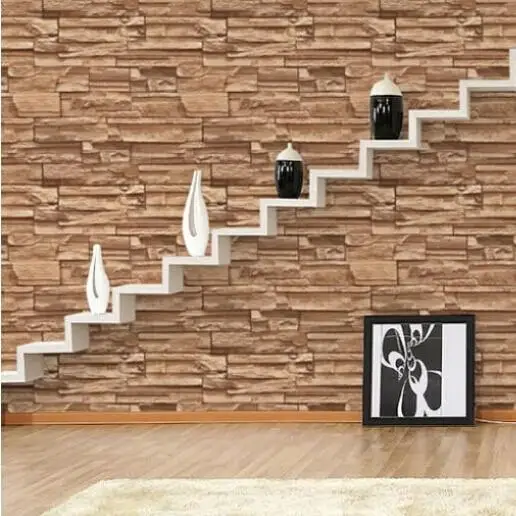 Comedor de estilo chino del papel pintado 3d piedra diseño de ...
