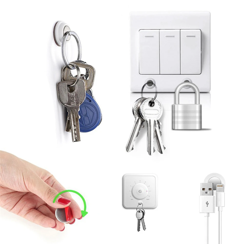 6pcs/lot Built in Strong Keychain Ring Key Racks Key