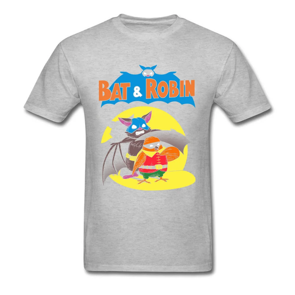 bat and robin 10104 Summer/Autumn 100% Cotton O Neck Tops & Tees Short Sleeve Custom Tee Shirt 2018 Popular Crazy T Shirts bat and robin 10104 grey