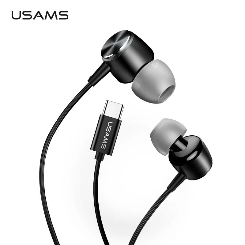 USAMS EP 31 басы наушники вкладыши type C металлические USB гарнитура проводные c для samsung
