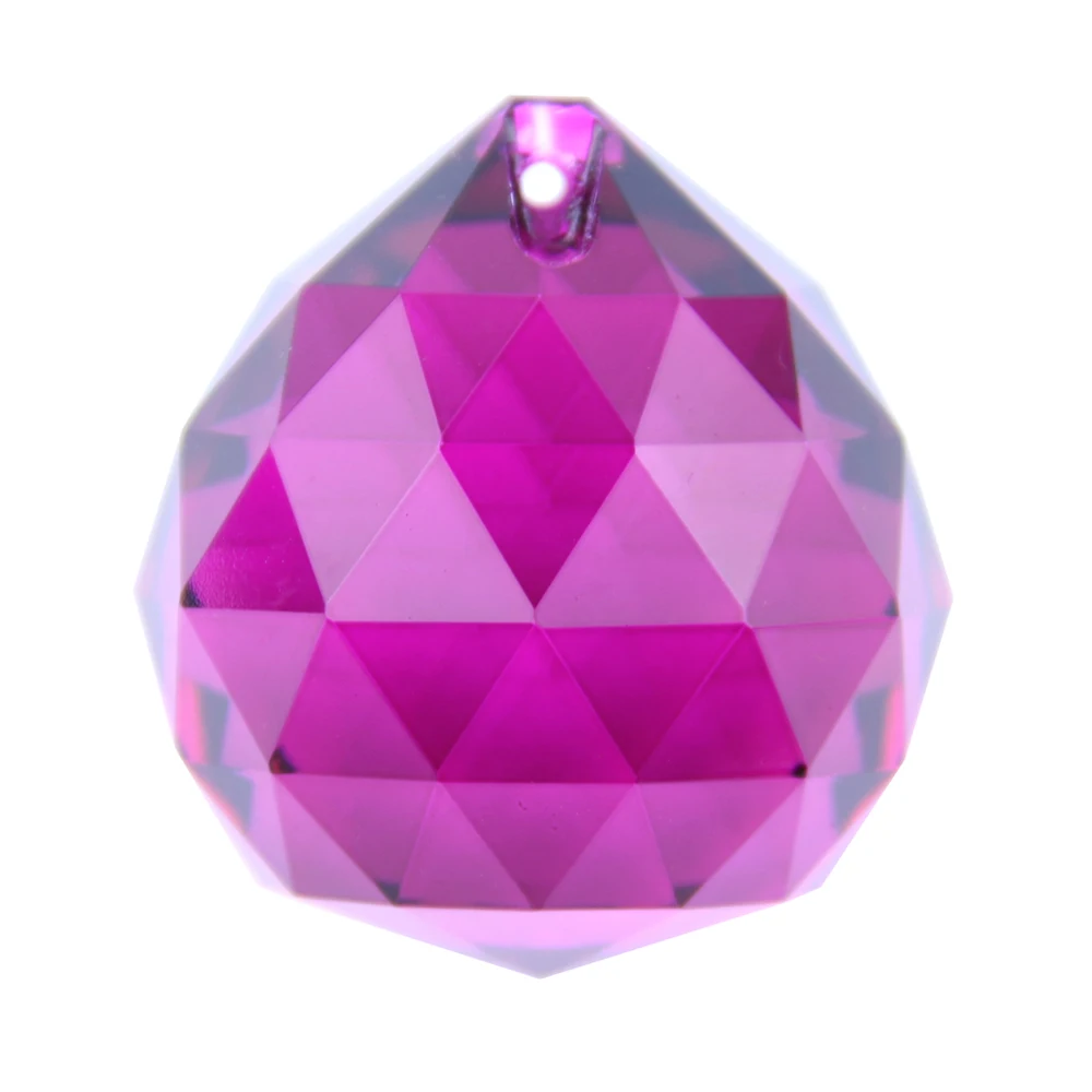 

15pcs/lot 40mm purplish red crystal chandelier ball crystal faceted ball crystal chandelier parts prism pendant free shipping