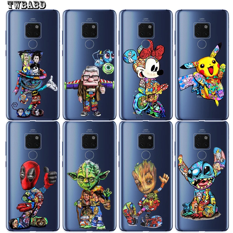 

Cool Minnie Mickey Groot Deadpool Stitch For Huawei Mate 20 Lite Pro Mate 9 10 Lite Pro Y5 2017 Y6 Prime 2018