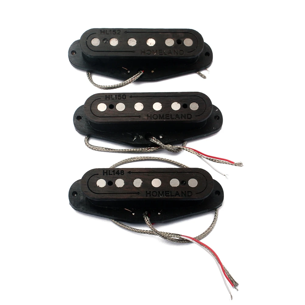 

Rosewood Alnico V Single Coil Pickups SSS Neck/Middle/Bridge Pickup Set for Fender ST Strat Stratocaster Electric Guitar Parts