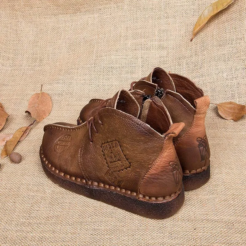 Tastabo-HOT-SALE-Shoes-Women-Retro-Boots-Handmade-Ankle-Boots-Flat-Boots-Real-Genuine-Leather-Shoes (3)
