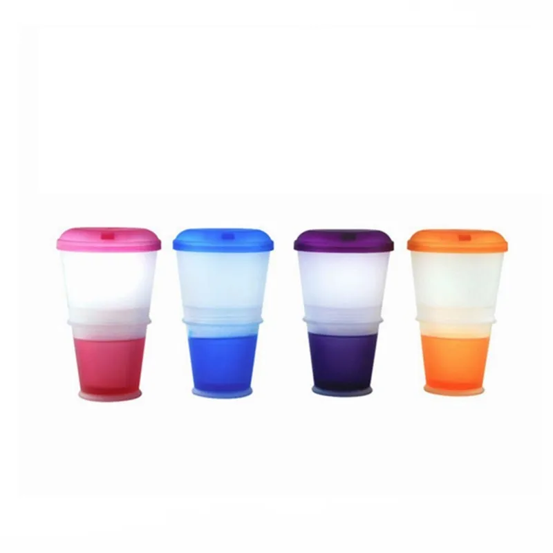 Креативная чашка для завтрака, чашка для овсяной муки, чашка для закусок, материал PP, чашка для закусок с крышкой, складная ложка, контейнер для еды, сохраняет молоко холодным
