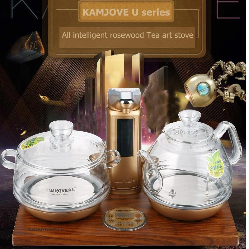 Электрический чайник KAMJOVE с деревянной резьбой умная электрическая чайная плита