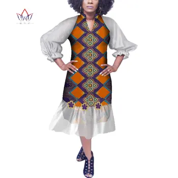 

Applique Yarn Long Sleeve Dresses Bazin Riche African Dresses for Women Dashiki Evening Dresses Women African Clothing WY4053