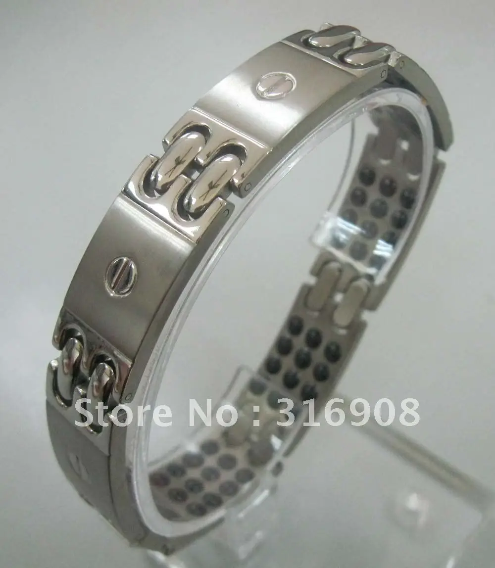 TITANIUM Men Healing Bracelet Wrist Golf Band Therapyin