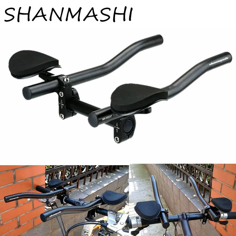 

2019 new Bike Rest Handlebar Aluminum Clip-on Triathlon Aero Trial Tri TT bicycle Bars Under Mount spare part handle