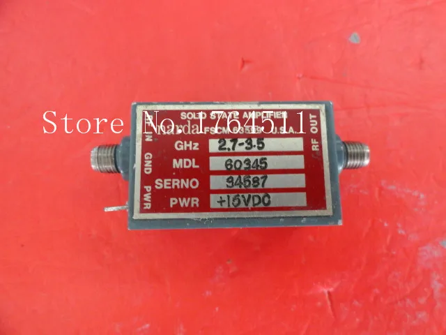 

[BELLA] NARDA 60345 2.7-3.5GHz (3-4GHz) 15V SMA amplifier