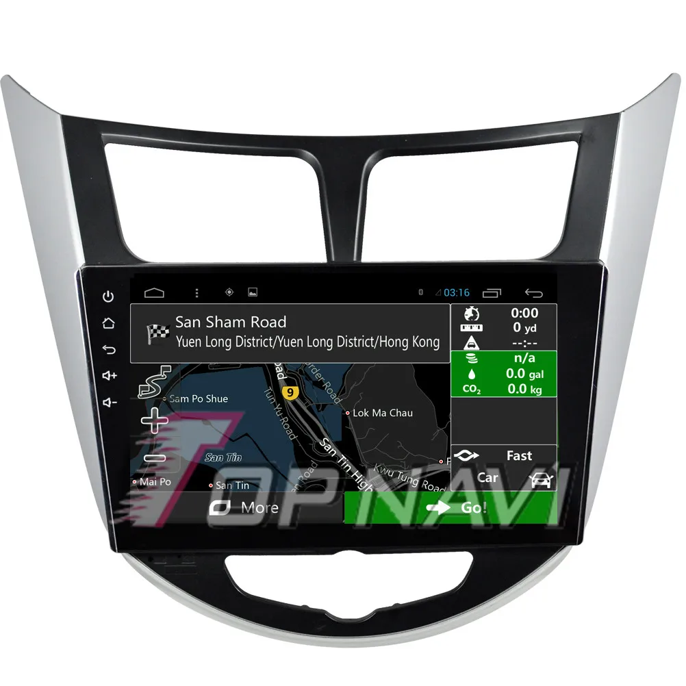 Best Topnavi 10.2" Quad Core Android 6.0 Car GPS Navigation for Hyundai Verna 2015 Autoradio Multimedia Audio Stereo,NO DVD In Dash 4