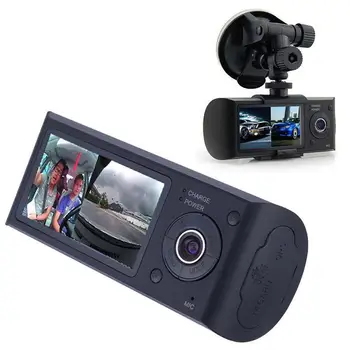Dual Car Camera GPS logger Dash HD DVR Video Vehicle Cam Recorder Crash Car