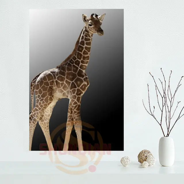 Buy 2015 New Giraffes First Kiss HD Poster Customized