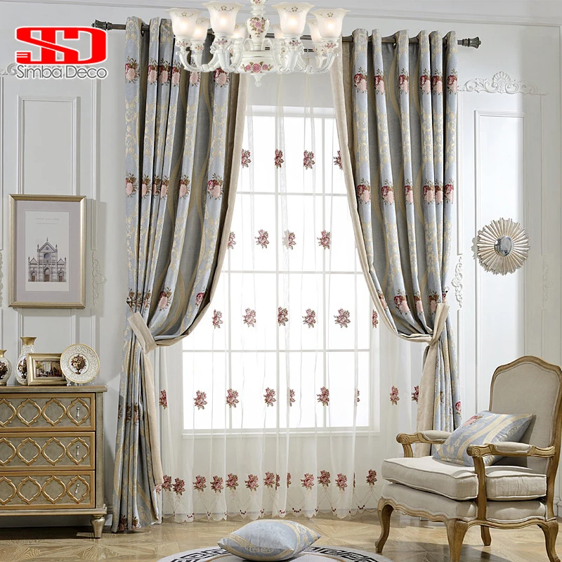 European Vintage Gothic Style Curtains For Luxury Cashmere like Blind