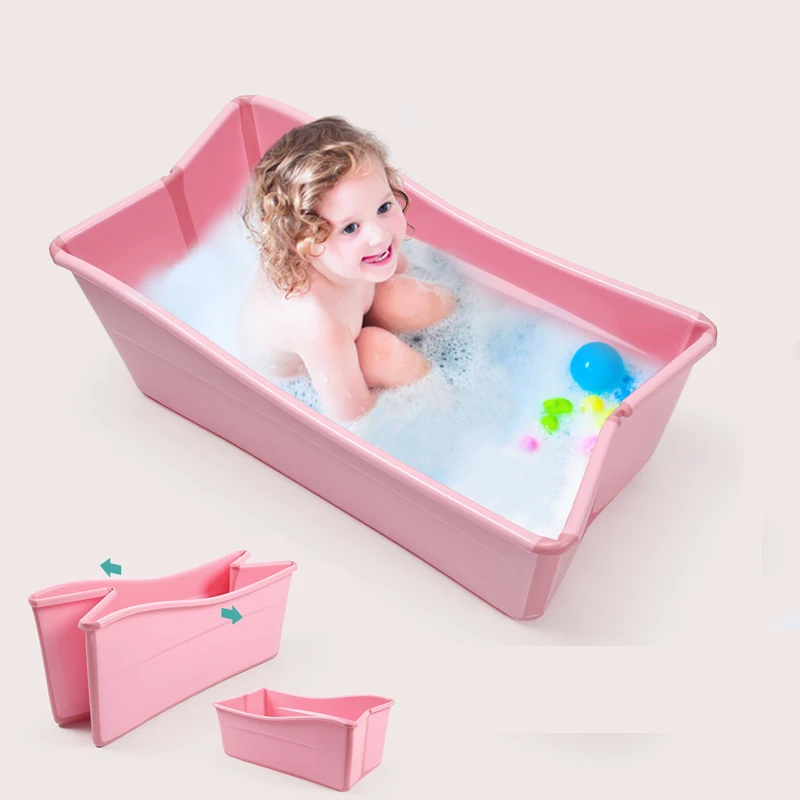 Baby Bath Tub Children Folding Bath Baby Swimming Pool Newborn Can Enjoy Bath Tub Newborn Toiletries Baby Shower Cushion