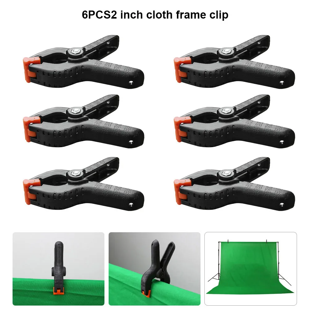 6pcs Convenient Useful Spring Clamps 2 Inch Stand Holder Clips For Photography Photo Studio Background Backdrop FP8 AU10 6pcs Convenient Useful Spring Clamps 2 Inch Stand Holder Clips For Photography Photo Studio Background Backdrop FP8 AU10