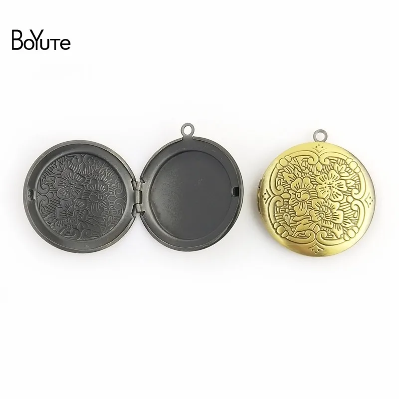 BoYuTe 10Pcs Round 316MM Metal Brass Lockets Diy Floating Photo Locket Pendant Charms (3)