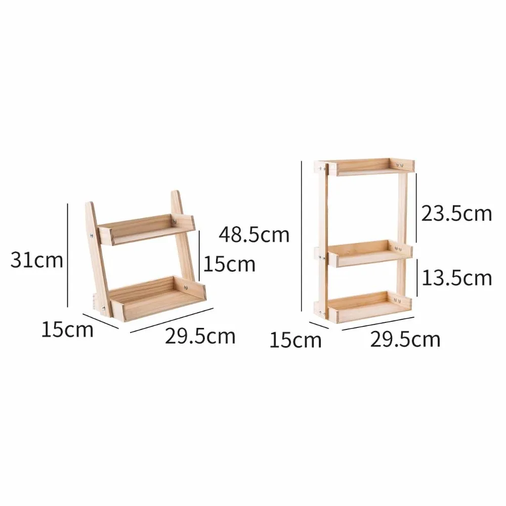 Сосновая древесина многослойная стойка для хранения специй кухонная домашняя подставка многофункциональная столешница Органайзер стойка
