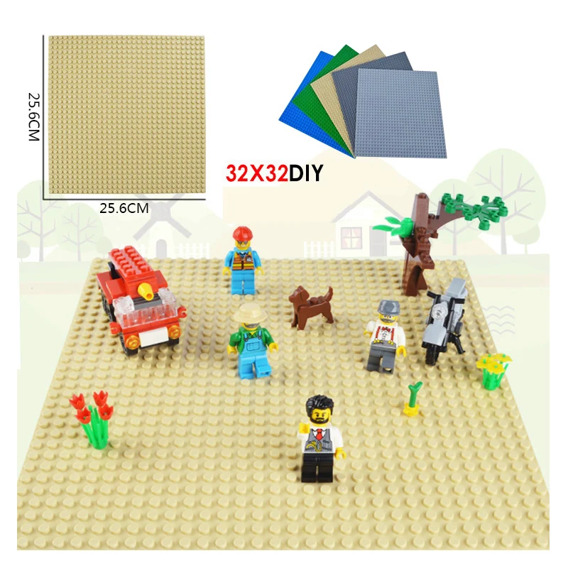 32*32 Dots Base Plate For Small Bricks Baseplate Board DIY Building Blocks Compatible Legoings Block Sets Toys Children Gift | Игрушки и